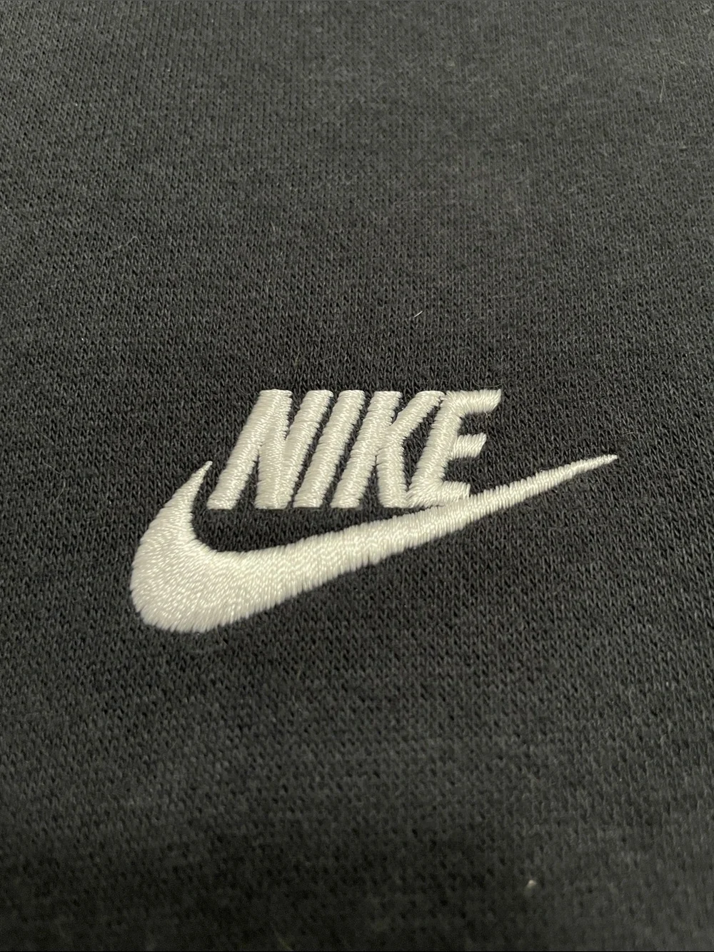 Nike Unisex Black Crewneck Sweatshirt with White Swoosh